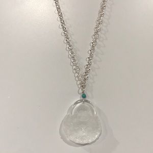 18 inch Sterling silver chain with Buddha